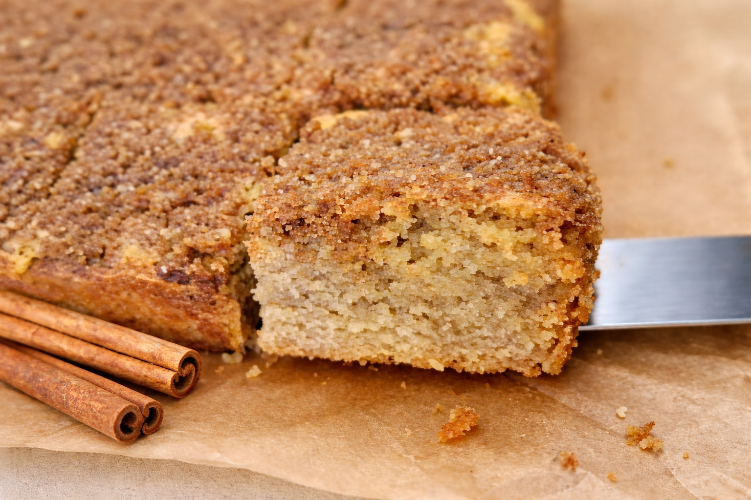 Low-carb, sugar-free Coffee Crumb Cake